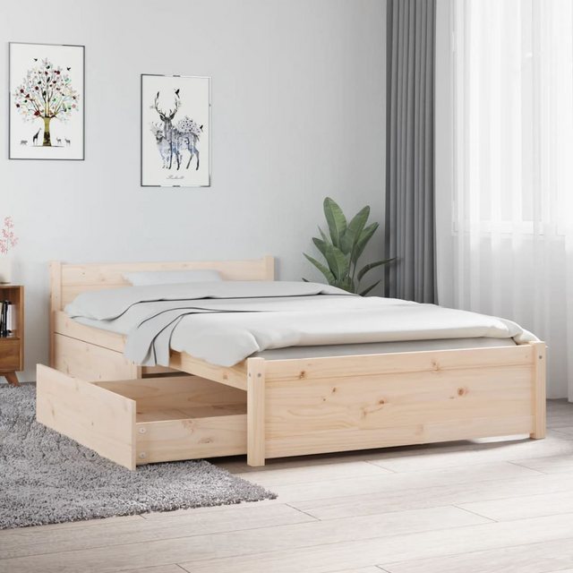 vidaXL Bettgestell Bett mit Schubladen 90x190 cm 3FT Single Bett Bettgestel günstig online kaufen