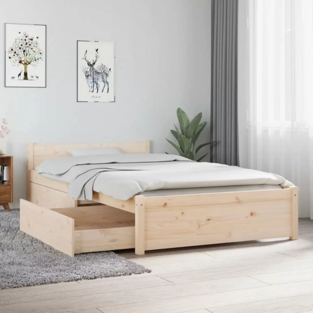 vidaXL Bettgestell Bett mit Schubladen 90x190 cm 3FT Single Bett Bettgestel günstig online kaufen