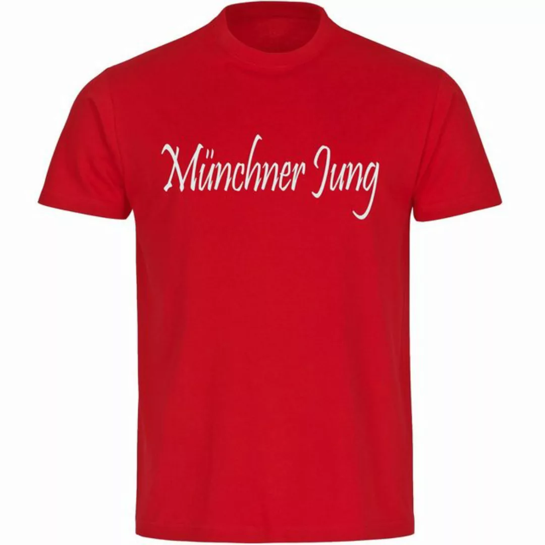 multifanshop T-Shirt Herren München rot - Münchner Jung - Männer günstig online kaufen