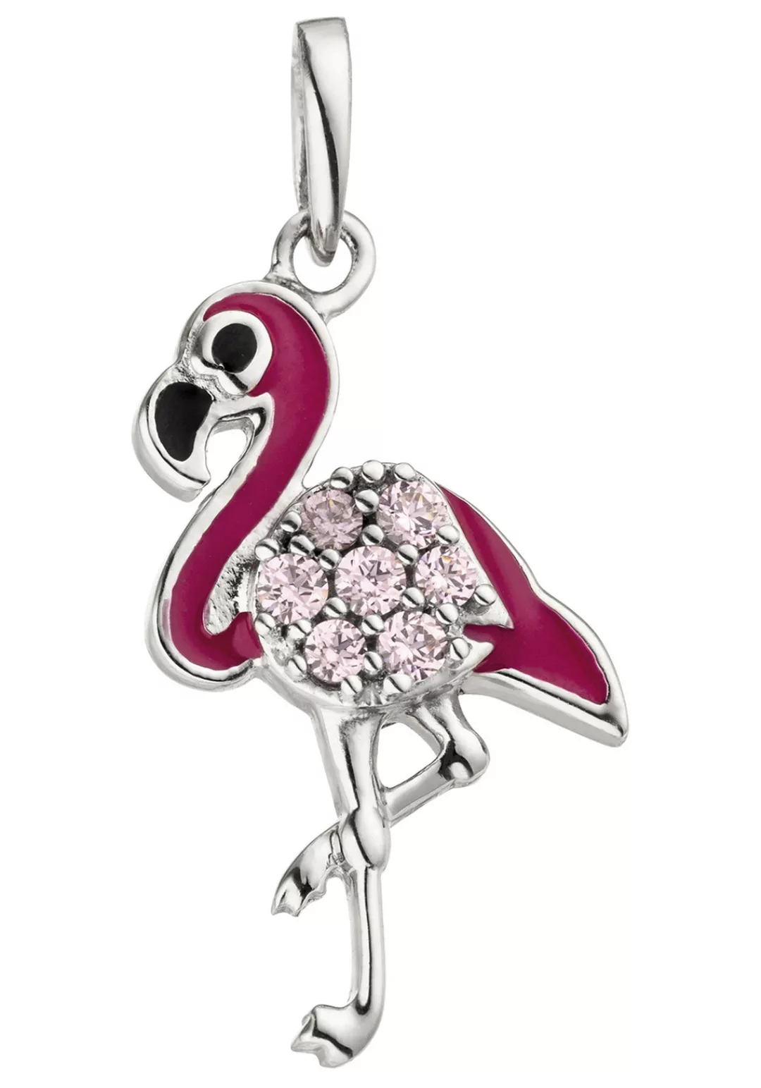 JOBO Kettenanhänger "Anhänger Flamingo", 925 Silber mit 7 Zirkonia günstig online kaufen