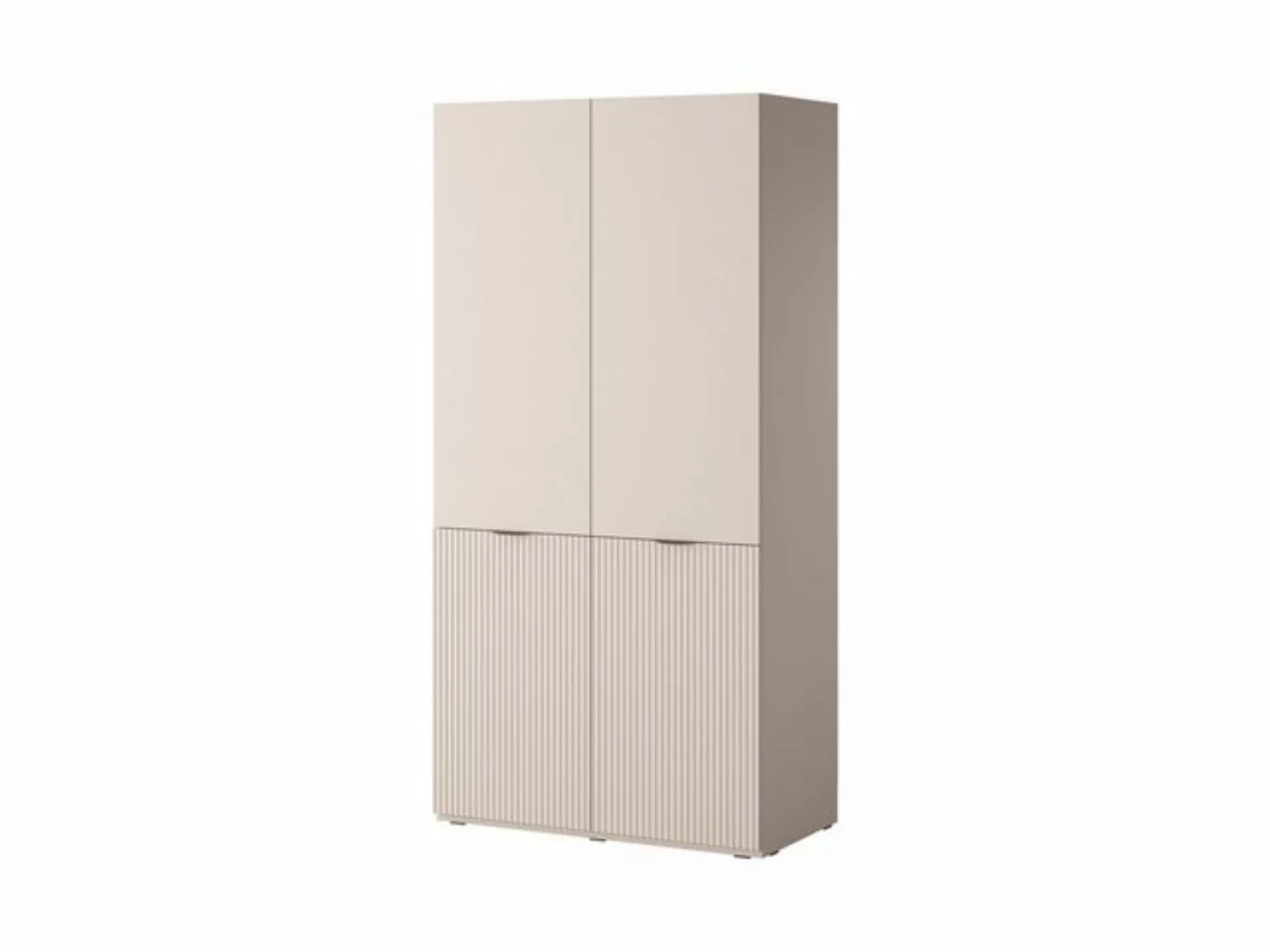 Compleo Kleiderschrank mit Fronten gefräst und 2x Kleiderstange, Modern des günstig online kaufen