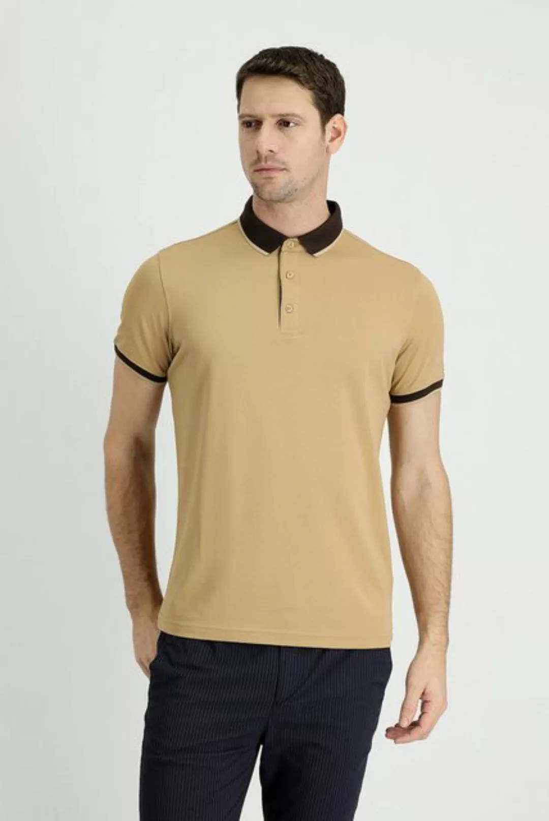 KIGILI Poloshirt KIGILI T-Shirt mit Polokragen, reguläre Passform, kurzärml günstig online kaufen