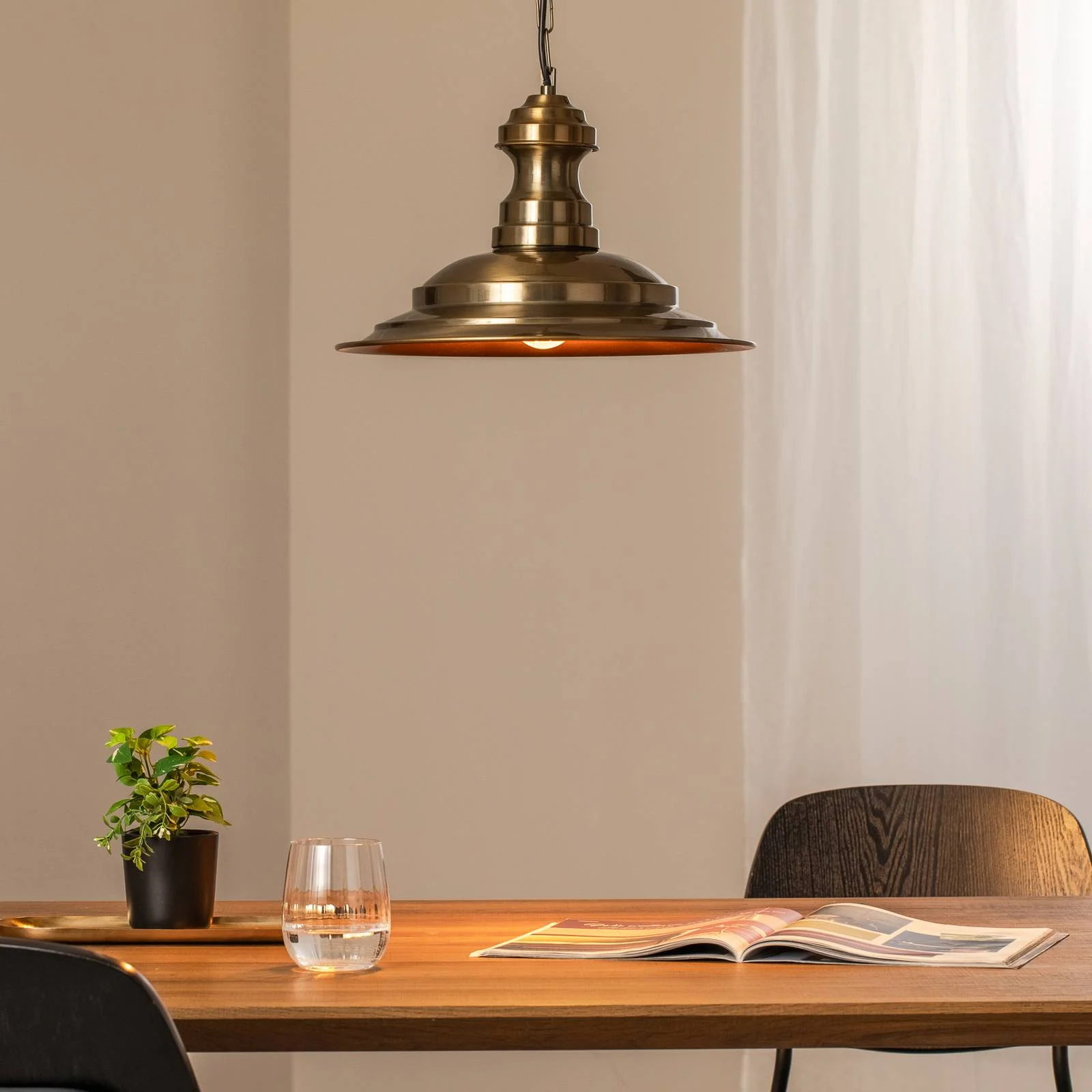 Hängeleuchte Sivani MR-637, gold antik, Metall, Ø 39 cm günstig online kaufen