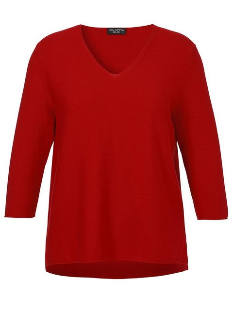 VIA APPIA DUE Longpullover in unifarbenem Stil günstig online kaufen