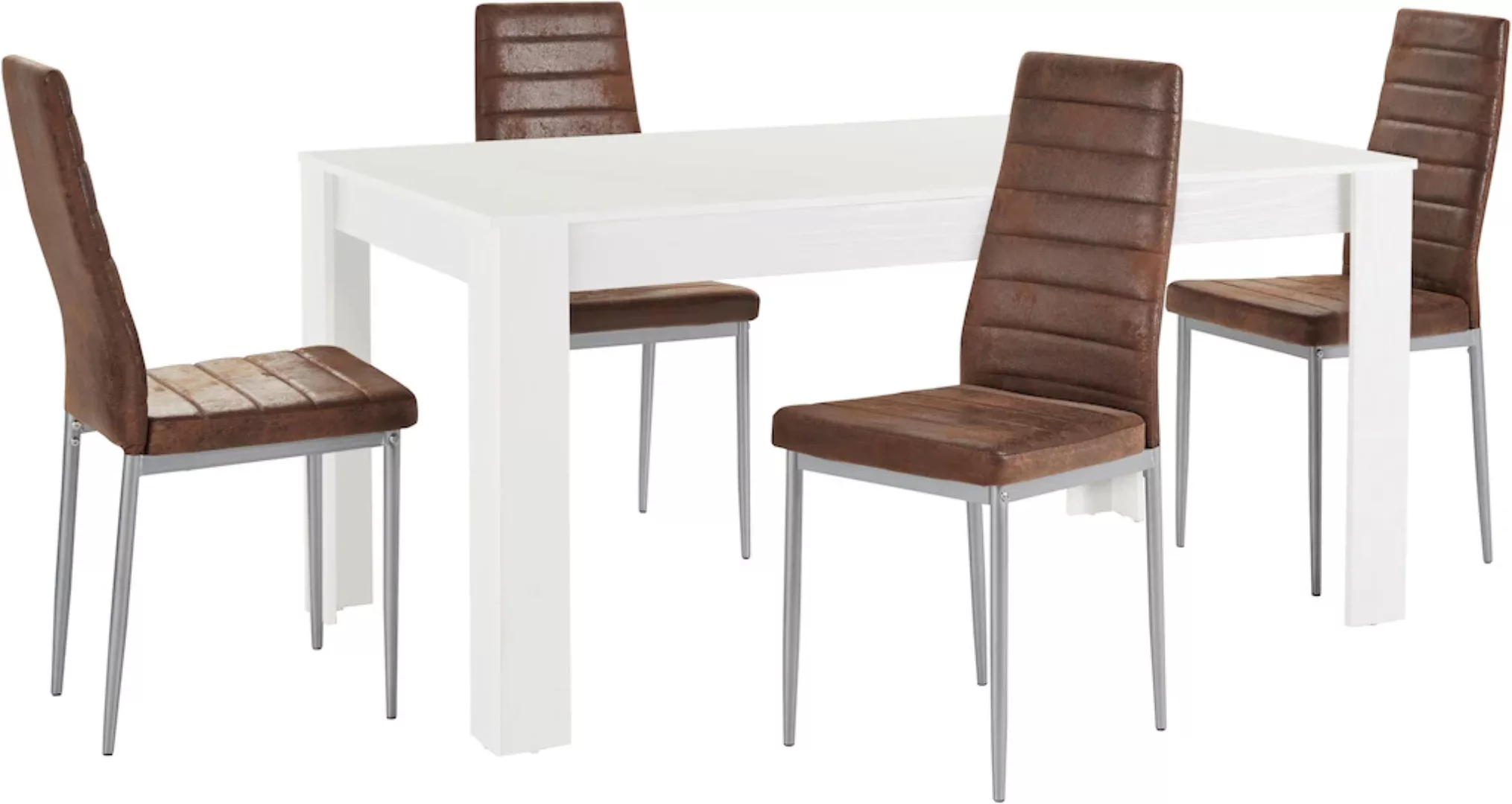 INOSIGN Essgruppe "Lynn160/Kate", (Set, 5 tlg.), Tisch mit 4 Stühlen günstig online kaufen