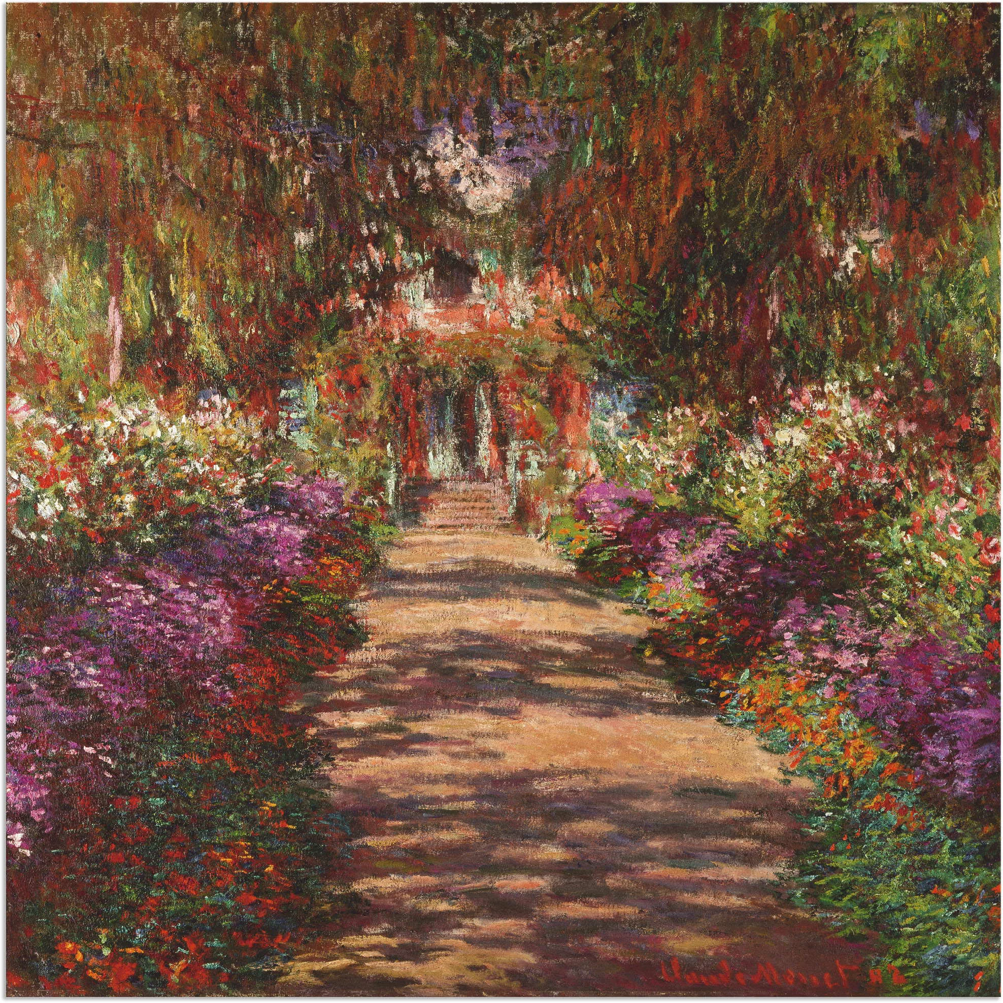 Artland Wandbild "Weg in Monets Garten in Giverny. 1902", Garten, (1 St.), günstig online kaufen