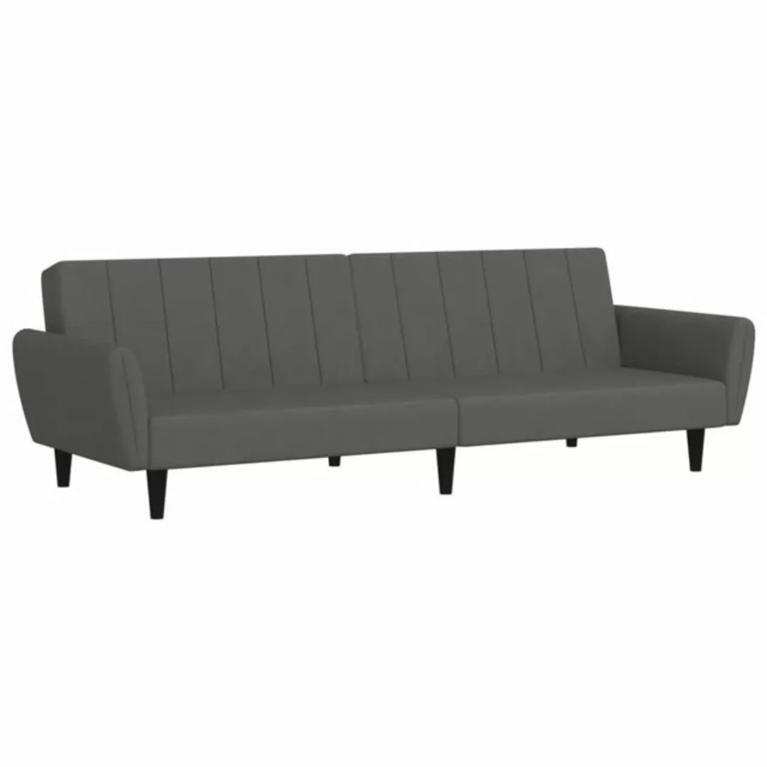 vidaXL Sofa Schlafsofa 2-Sitzer Dunkelgrau Samt günstig online kaufen