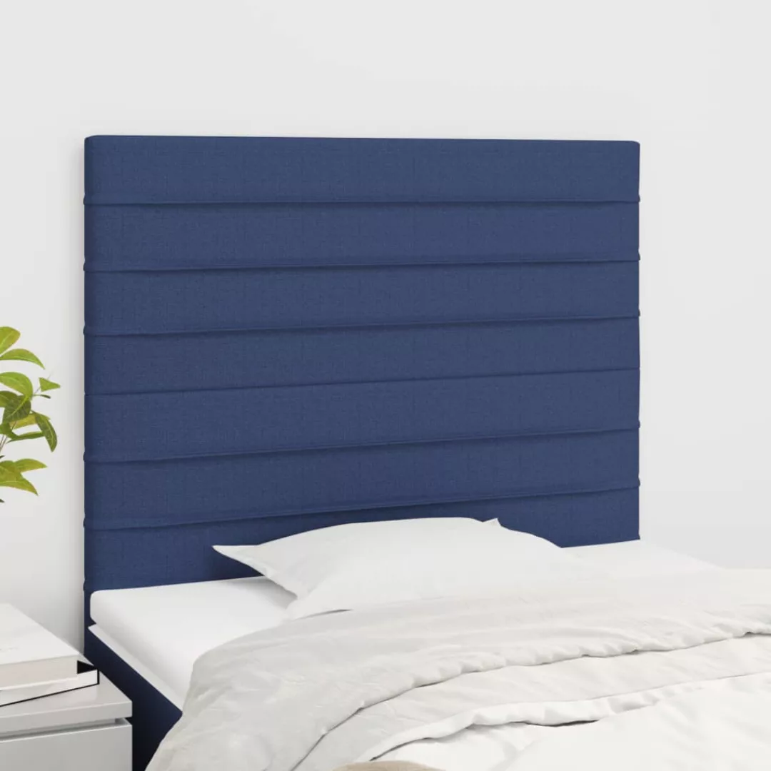 Vidaxl Kopfteile 2 Stk. Blau 100x5x78/88 Cm Stoff günstig online kaufen