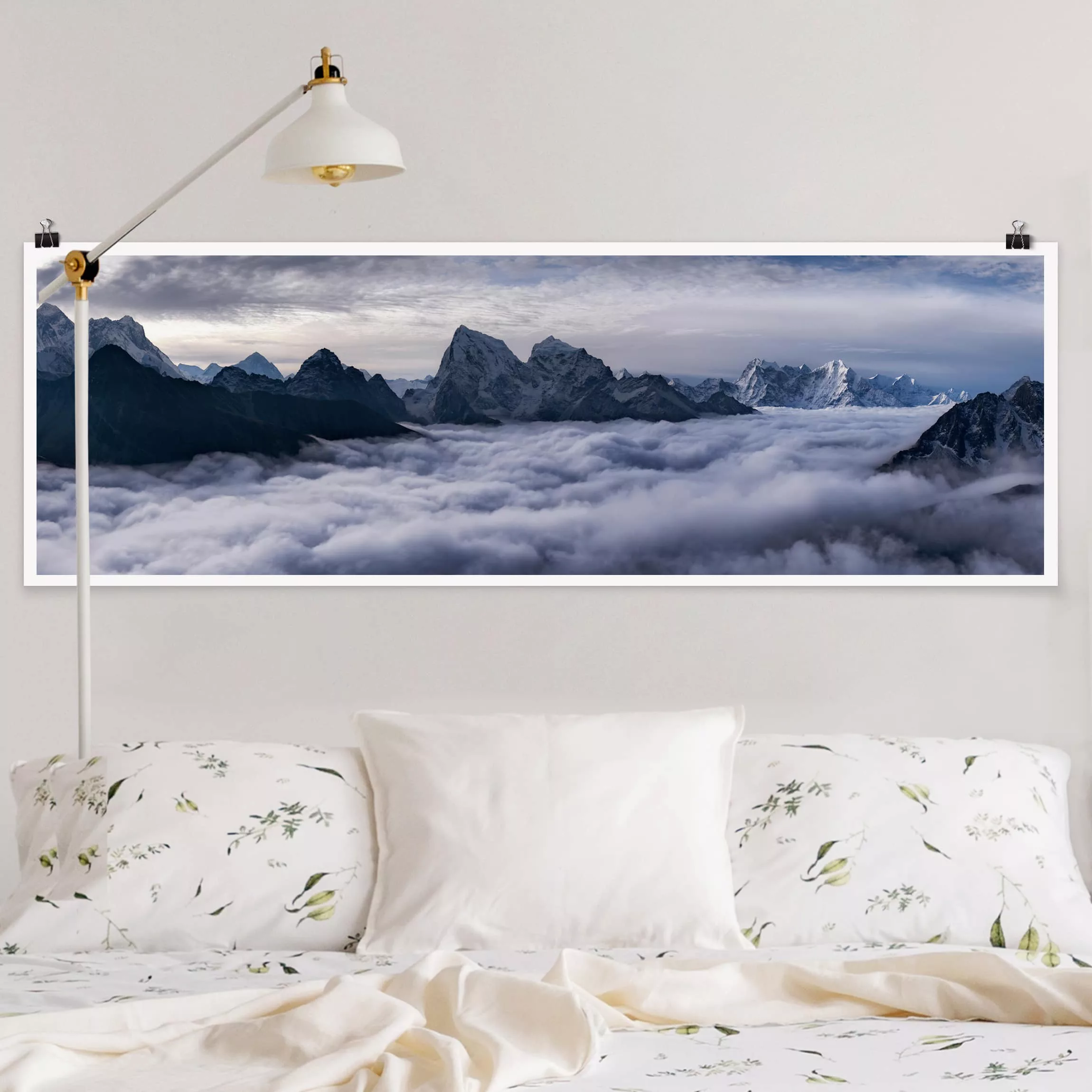 Panorama Poster Natur & Landschaft Wolkenmeer im Himalaya günstig online kaufen