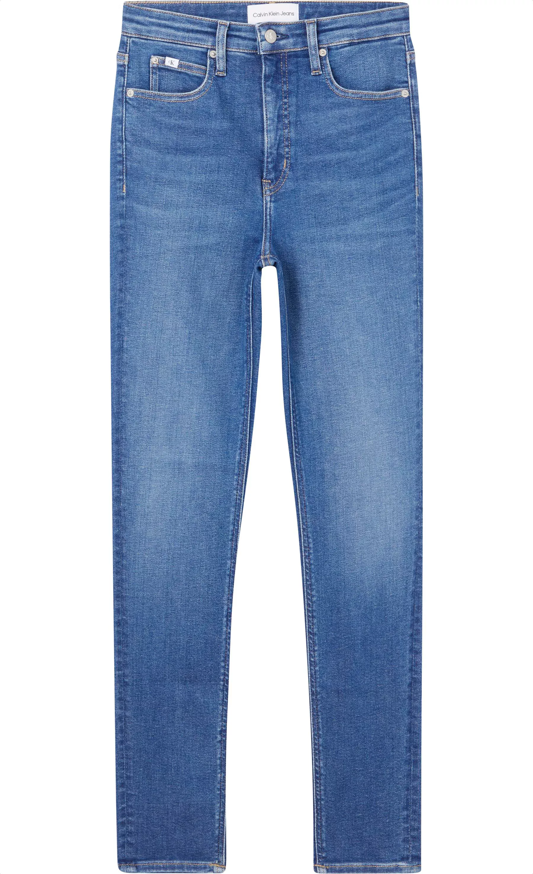 Calvin Klein Jeans Skinny-fit-Jeans HIGH RISE SKINNY mit Calvin Klein Leder günstig online kaufen