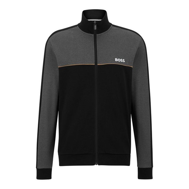 BOSS Sweatjacke Tracksuit Jacket mit zweifarbigem Piqué-Finish günstig online kaufen