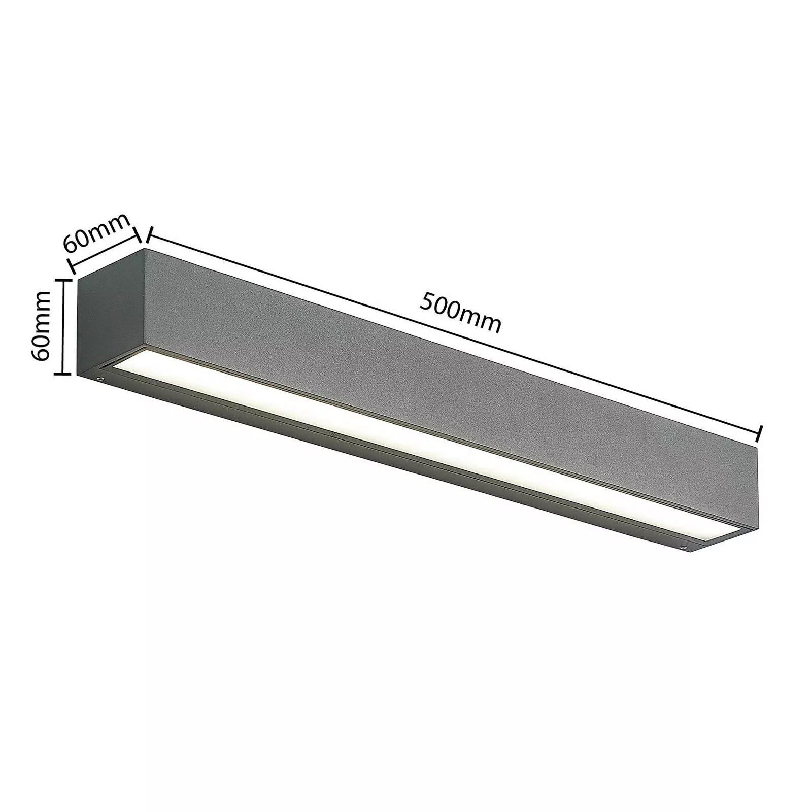 Arcchio Lengo LED-Wandlampe CCT 50cm, 1-fl. grafit günstig online kaufen