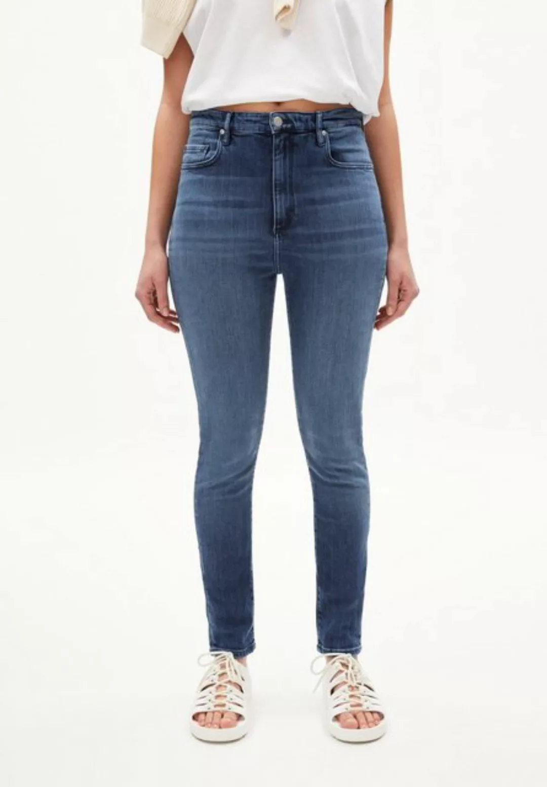 Ingaa - Damen Skinny Fit High Waist Aus Bio-baumwoll Mix günstig online kaufen