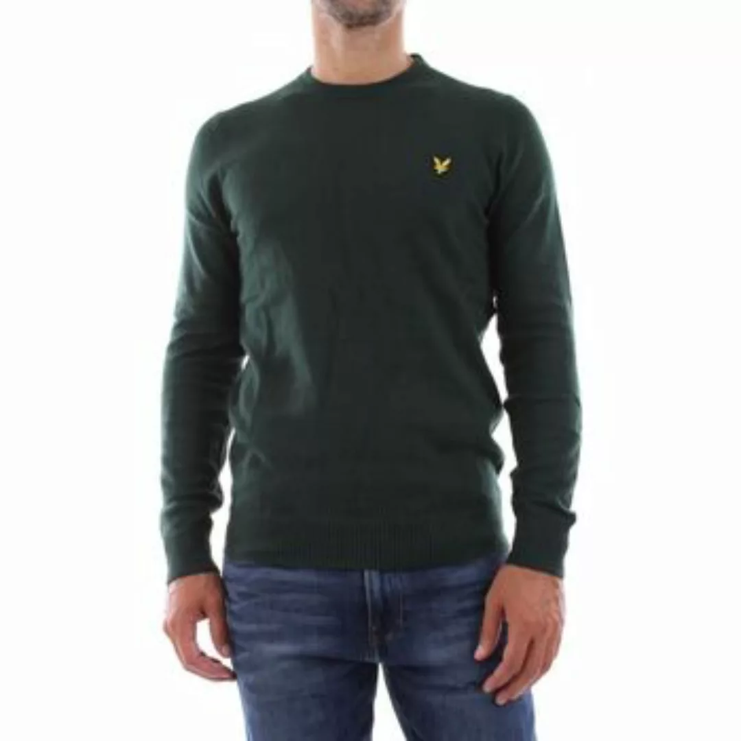 Lyle & Scott  Pullover KN400VC CREW NECK COTTON MERINO-W486 - DARK GREEN günstig online kaufen