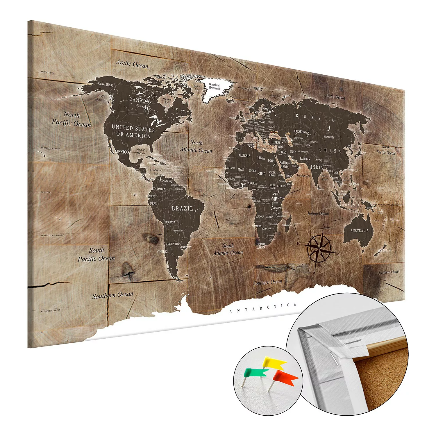 home24 Korkbild Wooden Mosaic günstig online kaufen