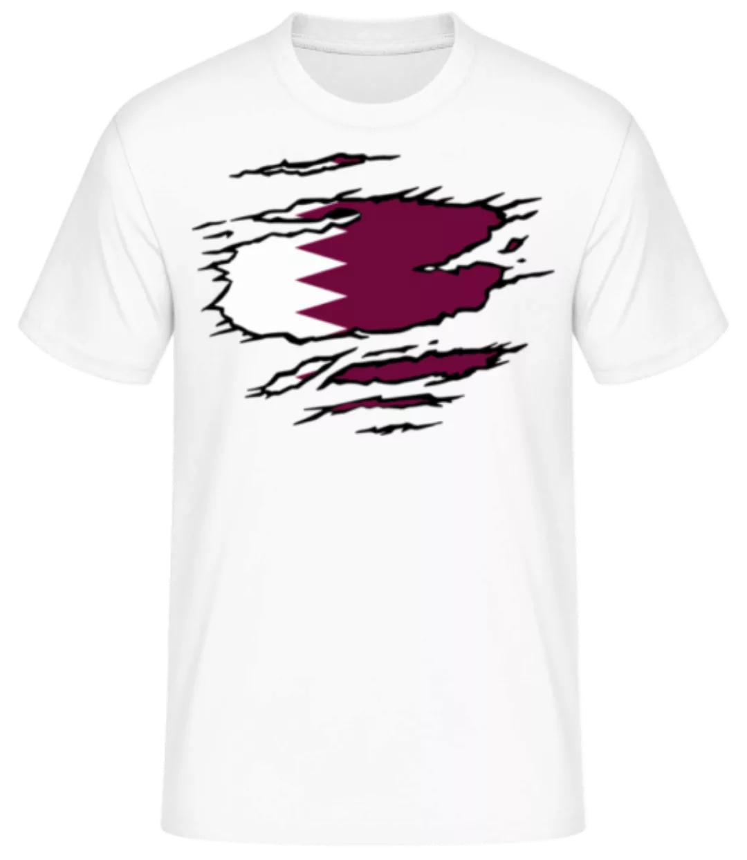 Ripped Flag Qatar · Männer Basic T-Shirt günstig online kaufen