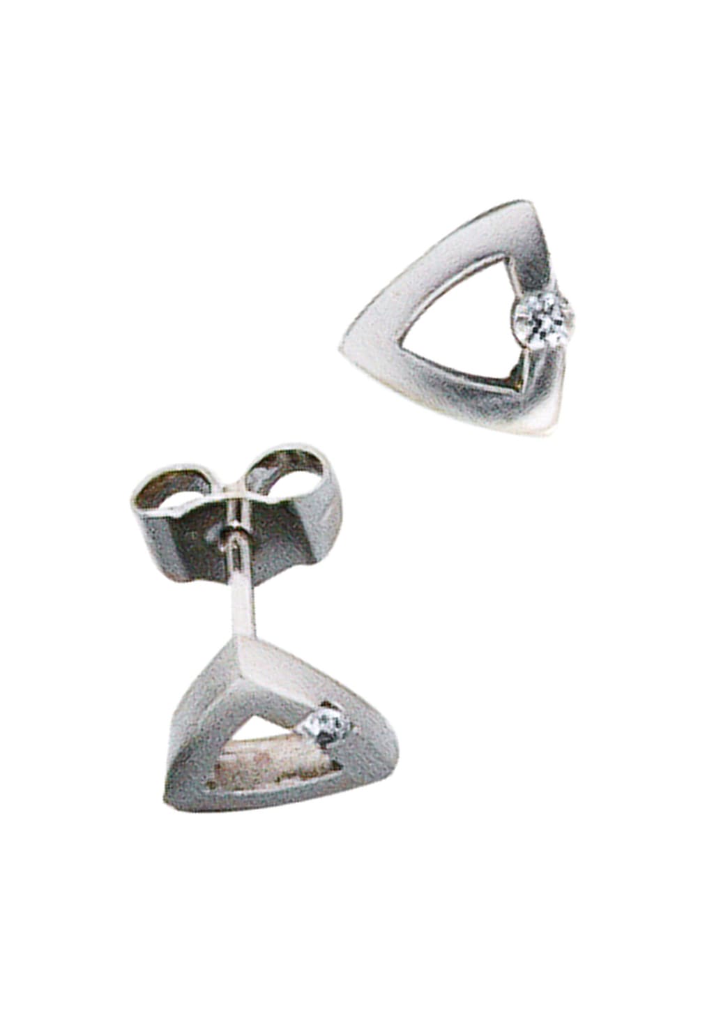 JOBO Paar Ohrstecker "Dreieckige Ohrringe mit Diamanten", 950 Platin günstig online kaufen
