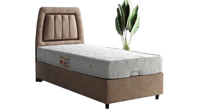 JVmoebel Bett Bett Design Betten Luxus Beige Polster Schlafzimmer Möbel Mod günstig online kaufen