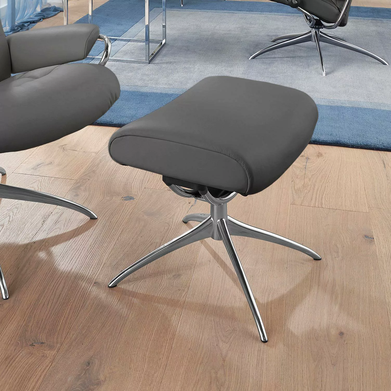 Stressless Fußhocker "London", mit Star Base, Gestell Chrom günstig online kaufen