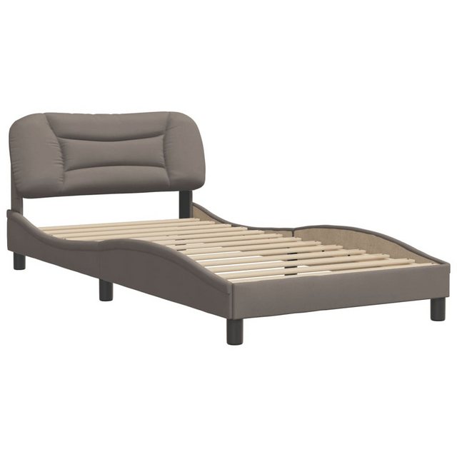 vidaXL Bett Bettgestell mit Kopfteil Taupe 100x200 cm Stoff günstig online kaufen