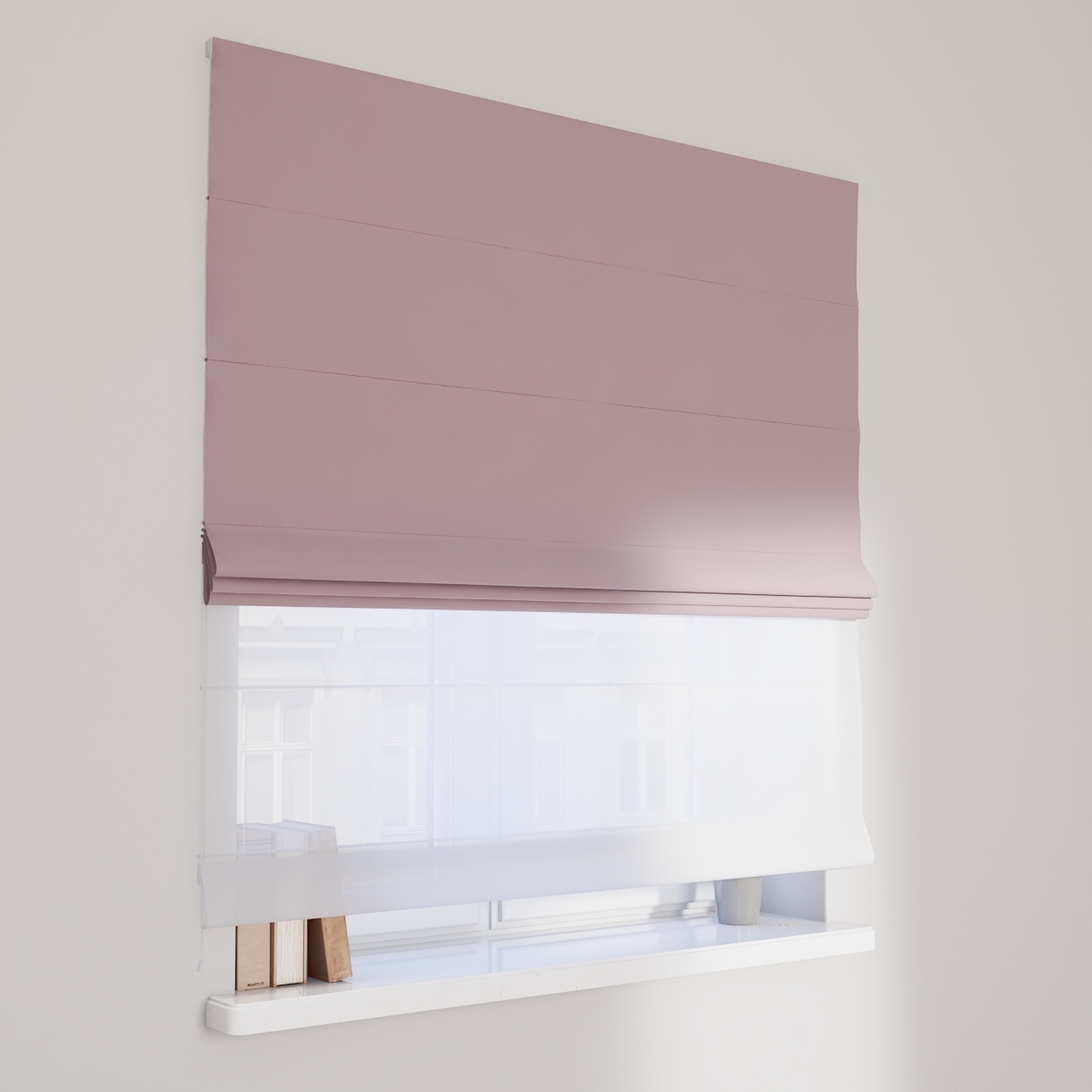 Dekoria Doppelraffrollo Duo, rosa, 120 x 170 cm günstig online kaufen
