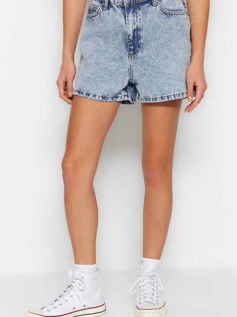 Trendyol Jeansshorts (1-tlg) Plain/ohne Details günstig online kaufen