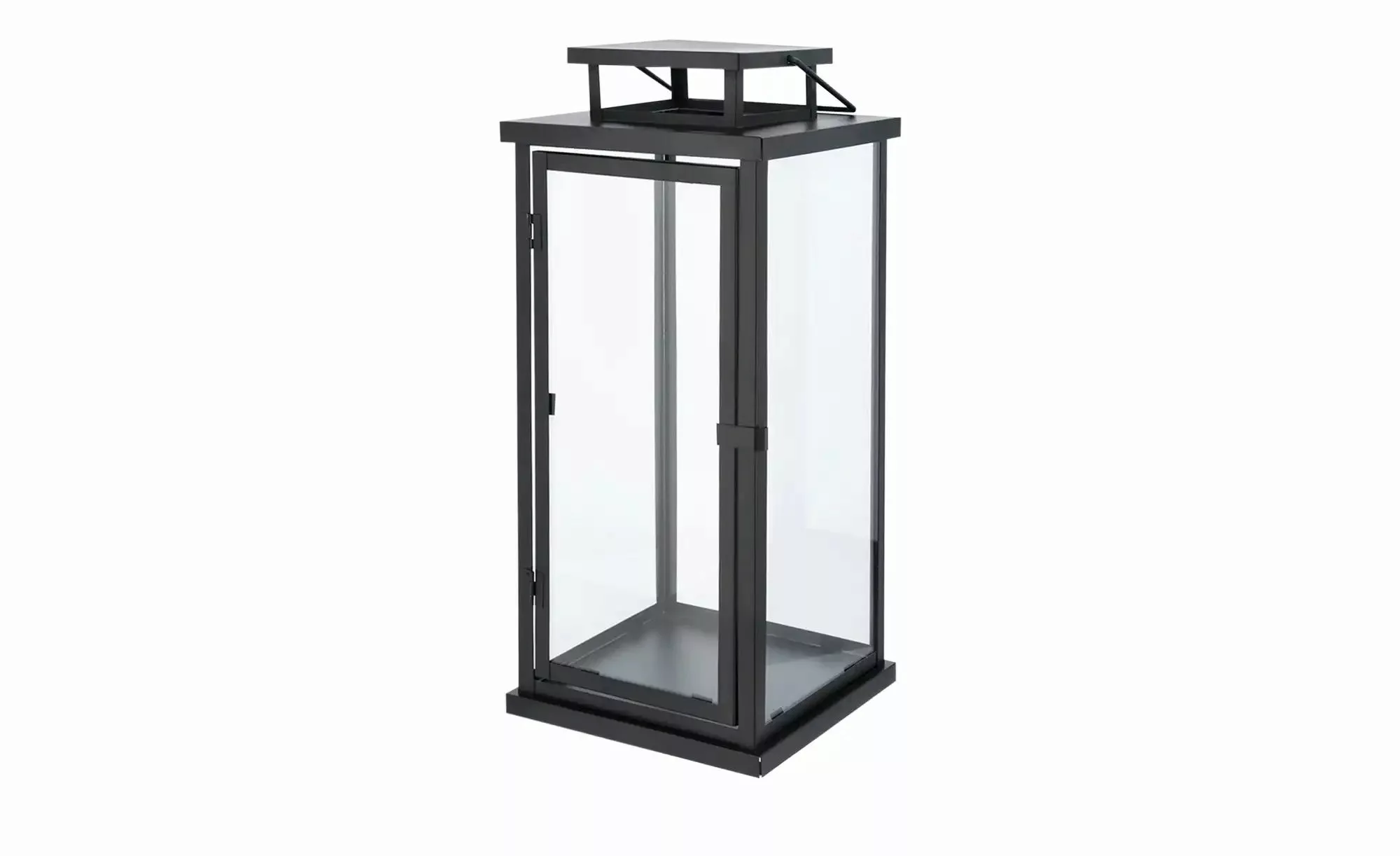 Laterne ¦ schwarz ¦ Eisen, Glas ¦ Maße (cm): B: 21,2 H: 49 T: 21,2 Accessoi günstig online kaufen