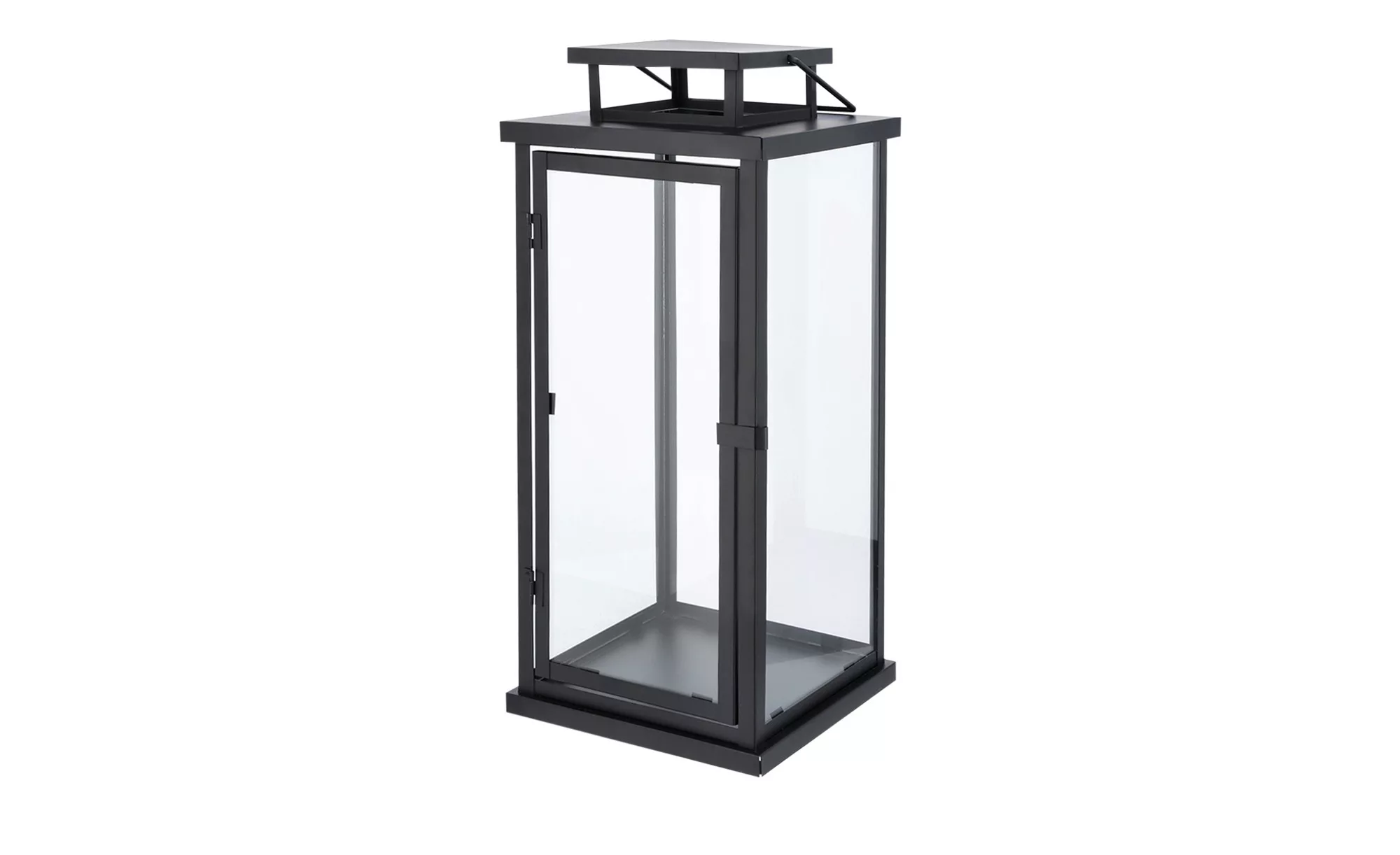 Laterne ¦ schwarz ¦ Glas , Eisen ¦ Maße (cm): B: 21,2 H: 49 T: 21,2 Accesso günstig online kaufen