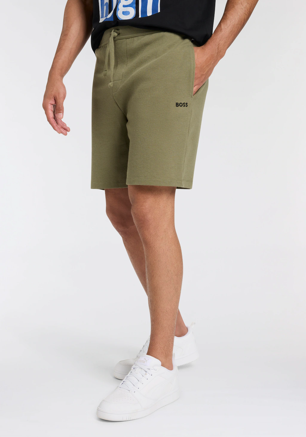 BOSS Pyjamashorts "Waffle Shorts" günstig online kaufen