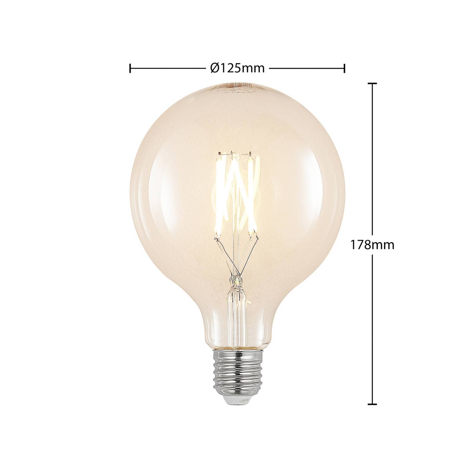 LED-Filament E27 6W 2.700K G125 Globe klar 3er-Set günstig online kaufen