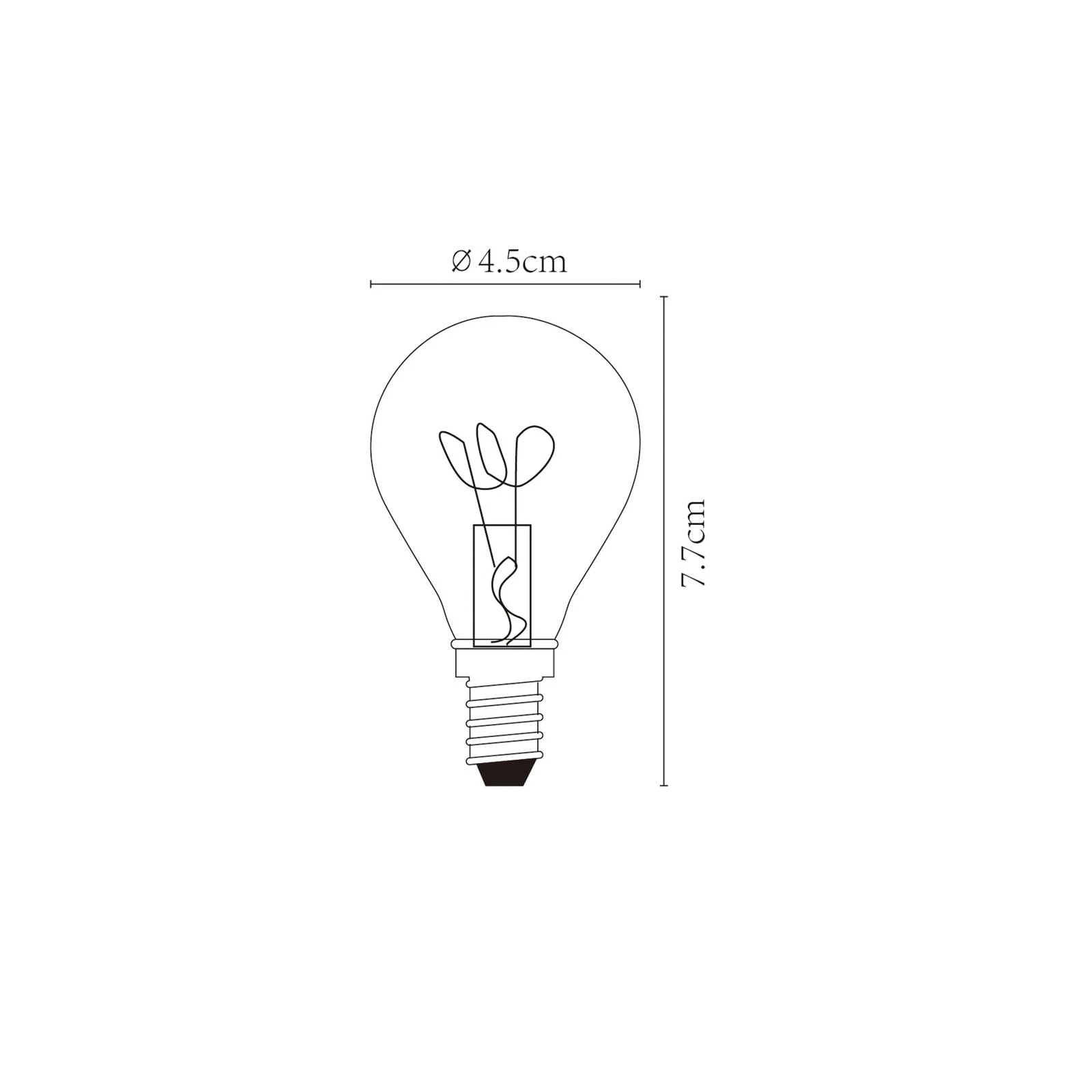 LED Leuchtmittel E14 Tropfen - P45 in Amber 3W 165lm 1er-Pack günstig online kaufen