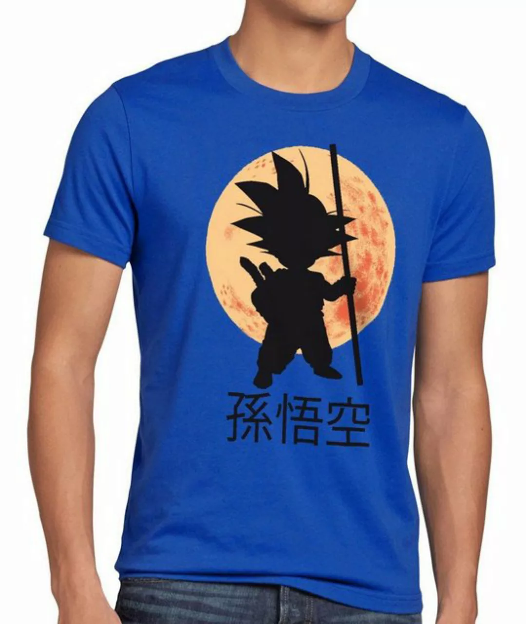 style3 Print-Shirt Herren T-Shirt Goku Mond Ball Krillin Dragon Roshi Anime günstig online kaufen