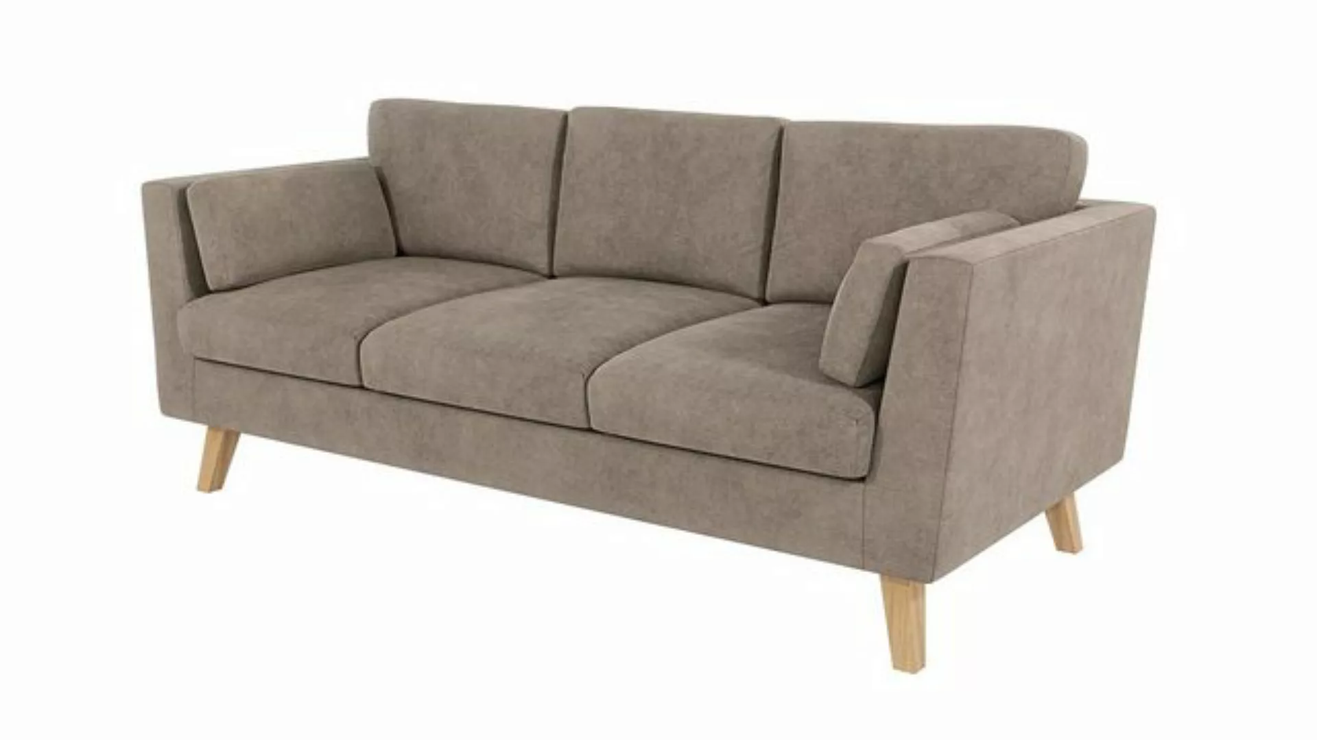 S-Style Möbel 3-Sitzer Sofa mit Holzfüßen im skandinavischen Stil Angeles, günstig online kaufen