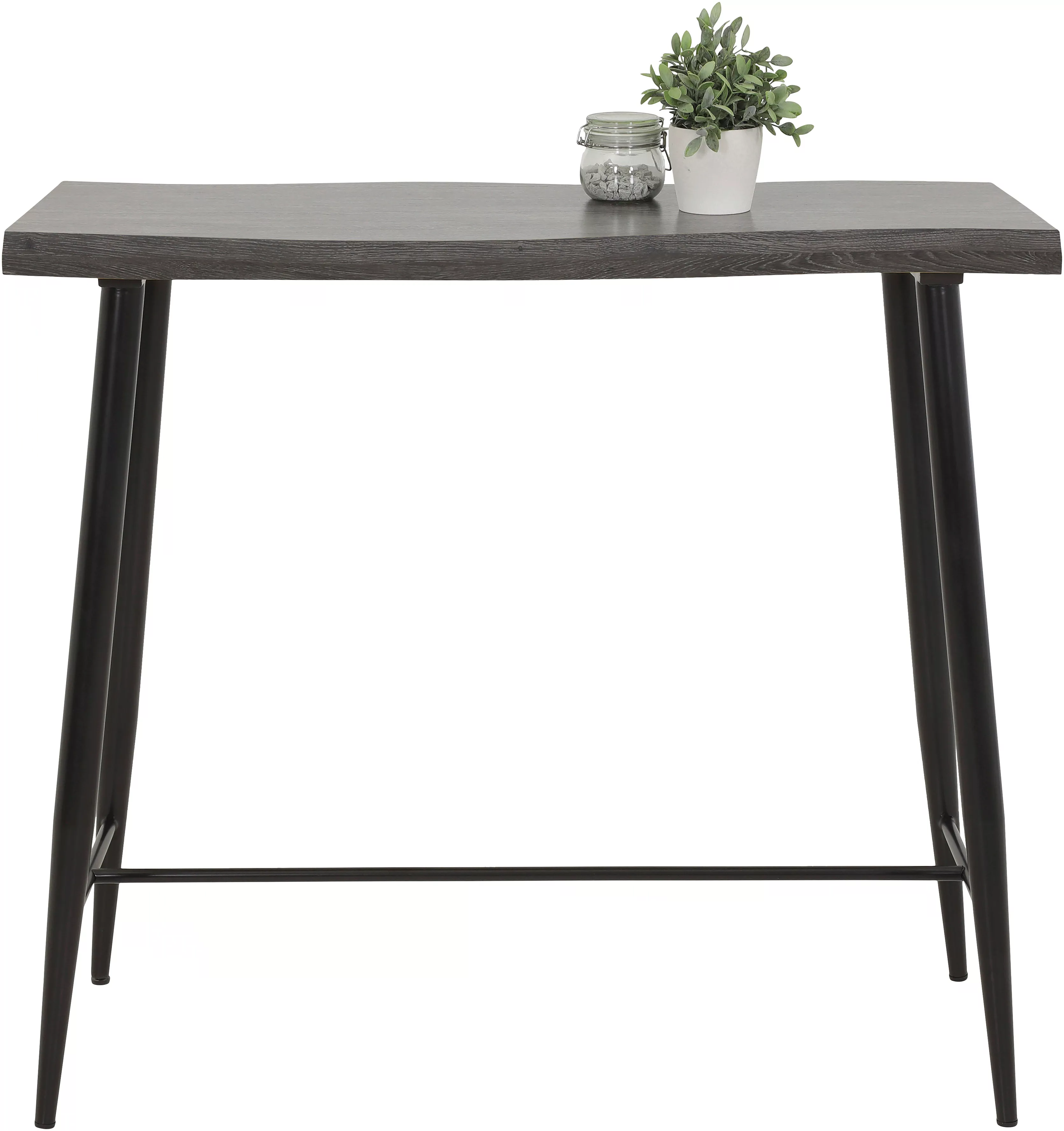 HELA Bartisch »GABI«, Baumkantentisch, 120 cm Breite, Industrial Design, Wi günstig online kaufen