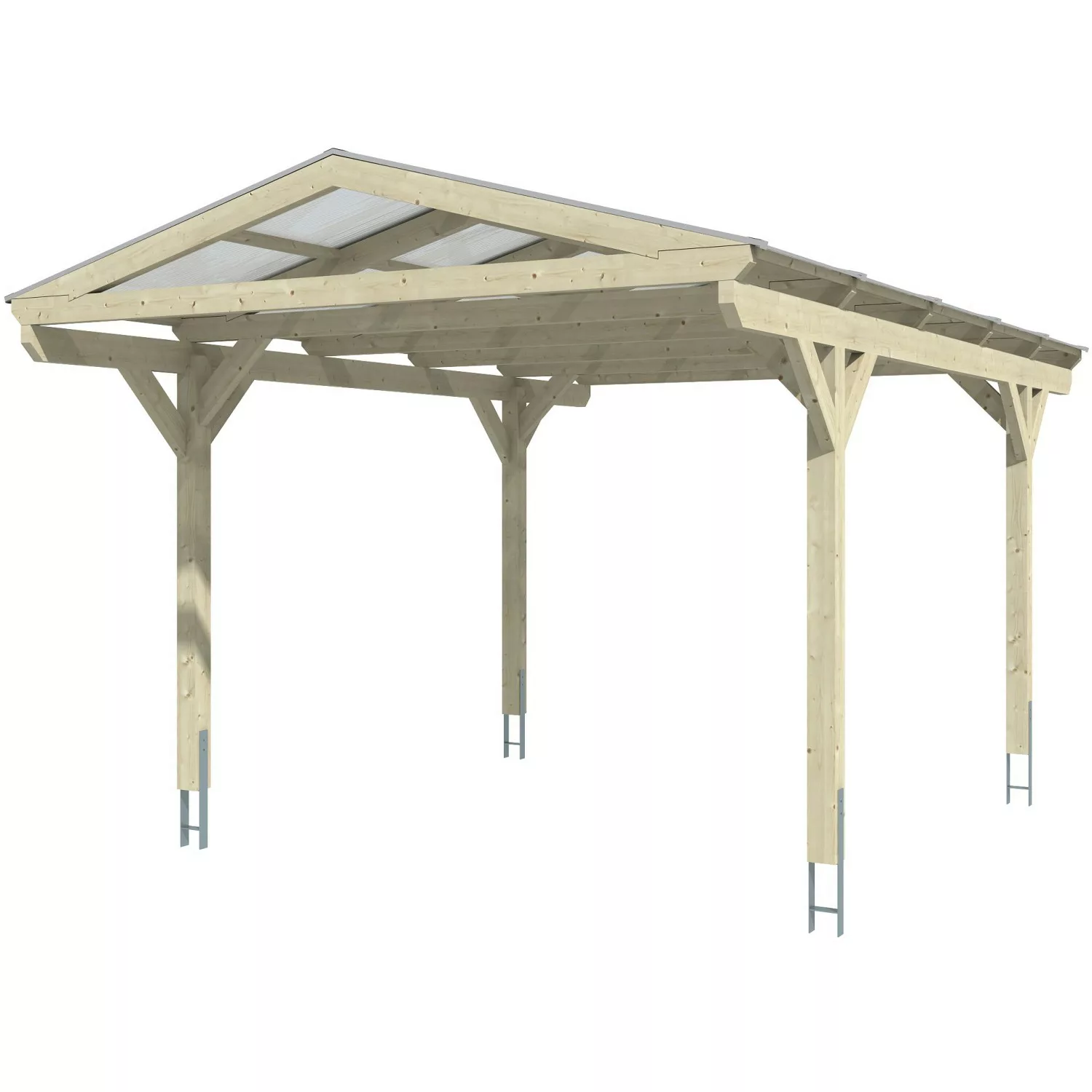 Skan Holz Carport Westerwald Nussbaum  362 x 541 cm günstig online kaufen