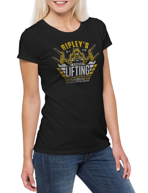 Urban Backwoods Print-Shirt Ripley's Power Lifting Damen T-Shirt Prometheus günstig online kaufen