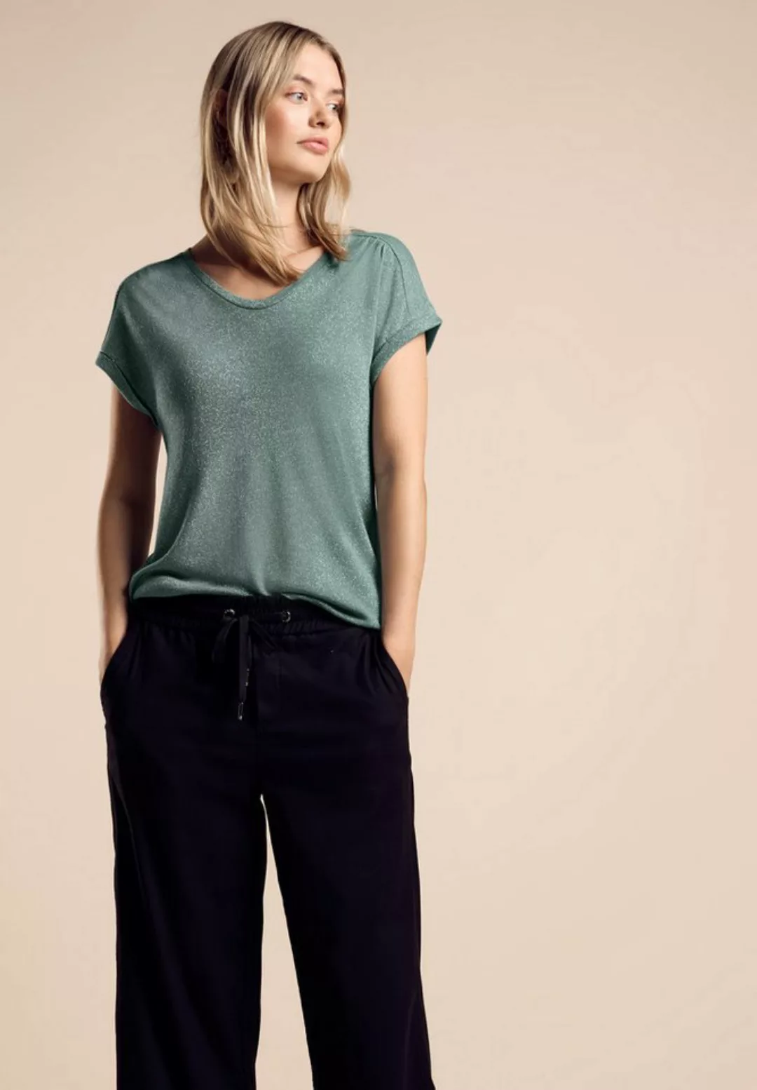 STREET ONE Shirttop im Glanz-Look günstig online kaufen