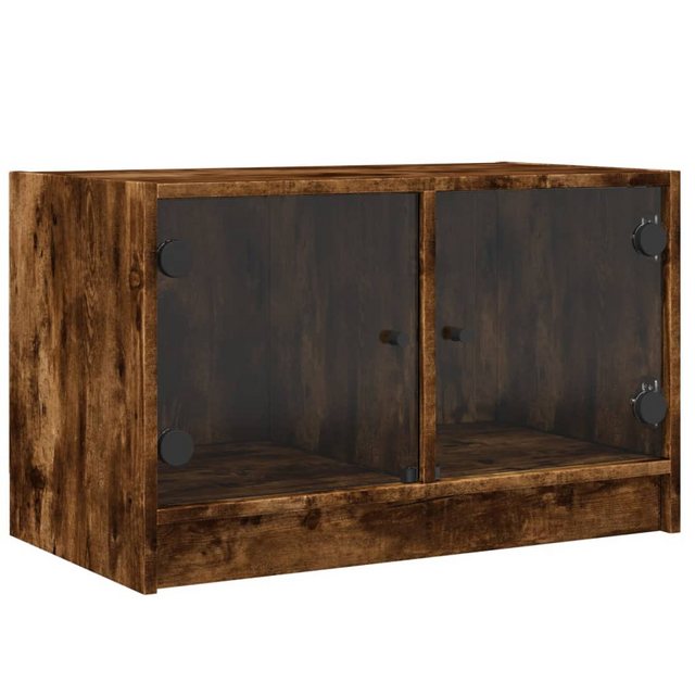 vidaXL TV-Schrank TV-Schrank mit Glastüren Räuchereiche 68x37x42 cm (1-St) günstig online kaufen