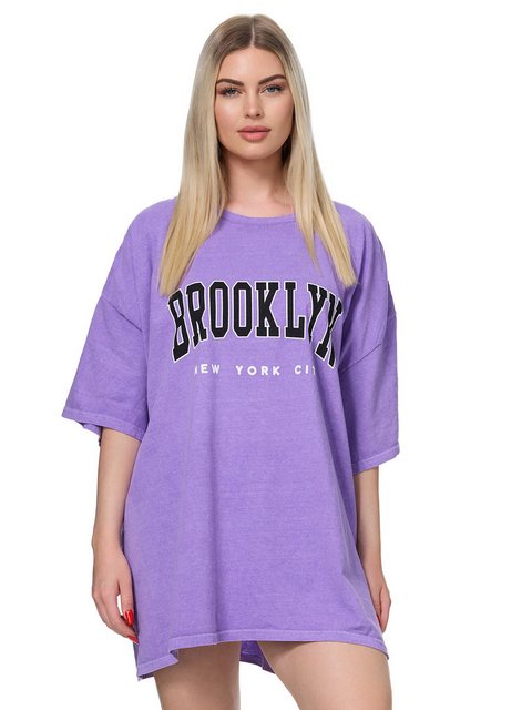 Worldclassca T-Shirt Worldclassca Oversized Print BROOKLYN T-Shirt lang Som günstig online kaufen