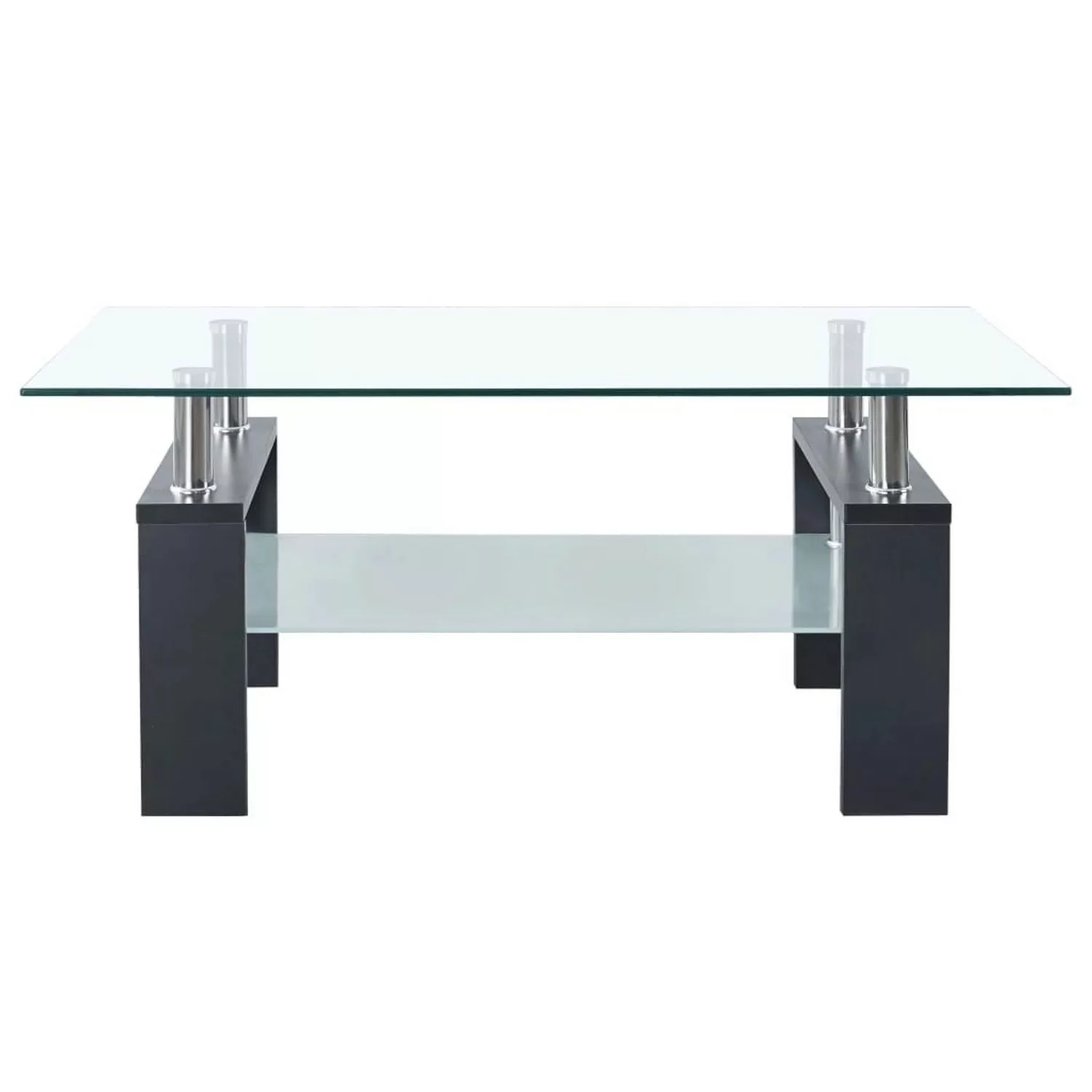 Couchtisch Grau Transparent 95x55x40 Cm Hartglas günstig online kaufen