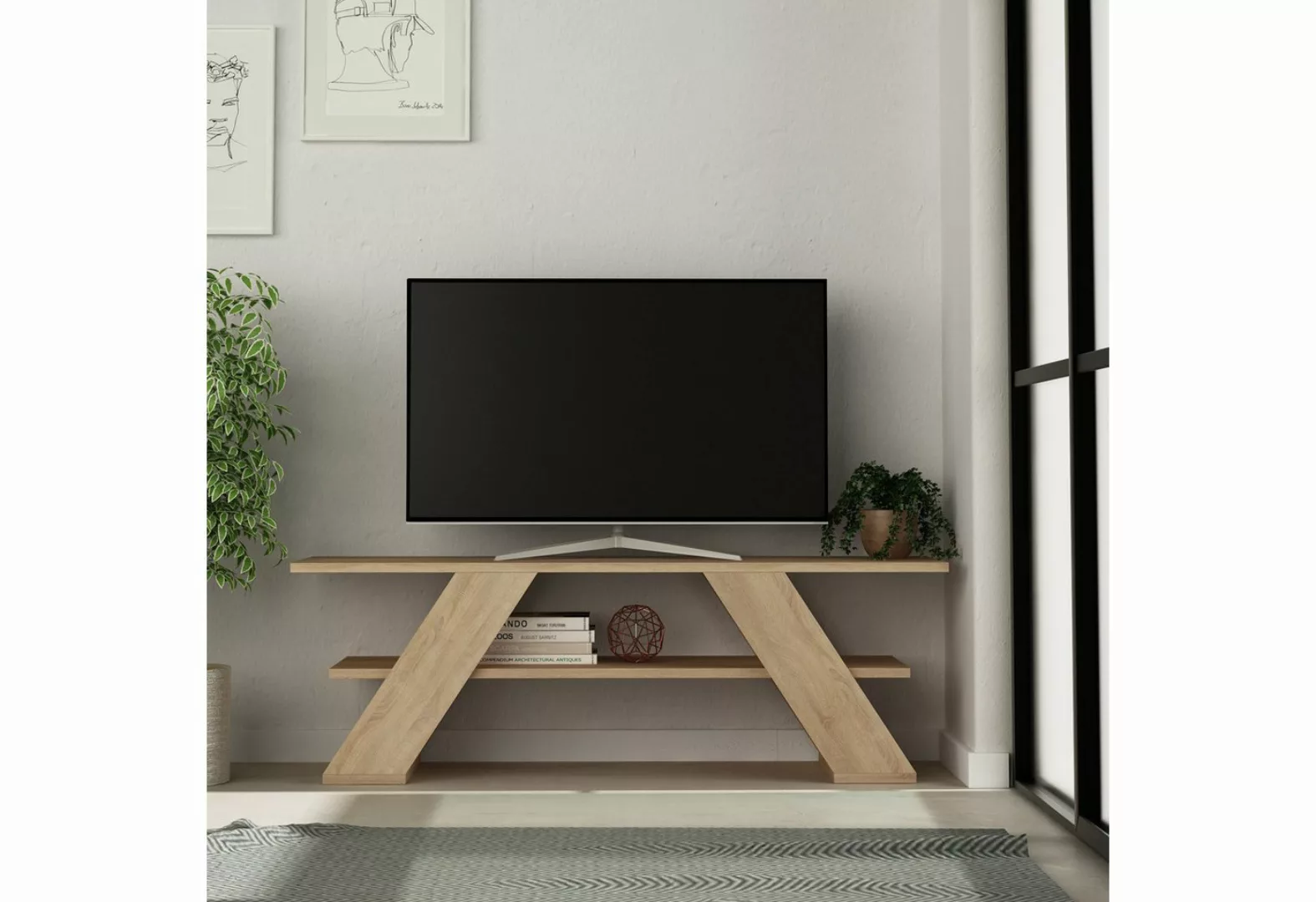 Decortie TV-Schrank Farfalla Moderner TV-Ständer, Multimedia-Center, TV-Möb günstig online kaufen