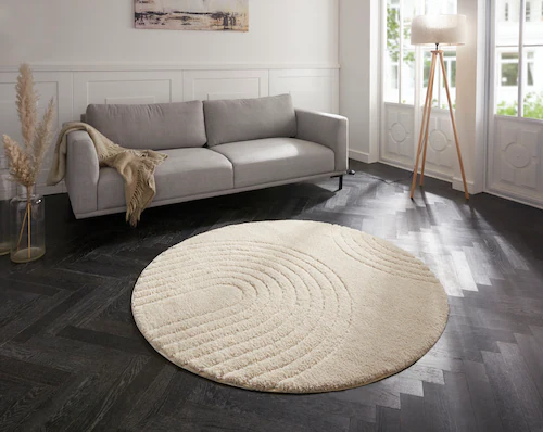 HANSE Home Teppich »Fergus«, rund, 22 mm Höhe, Shaggy, Weich, Skandi, Flaus günstig online kaufen