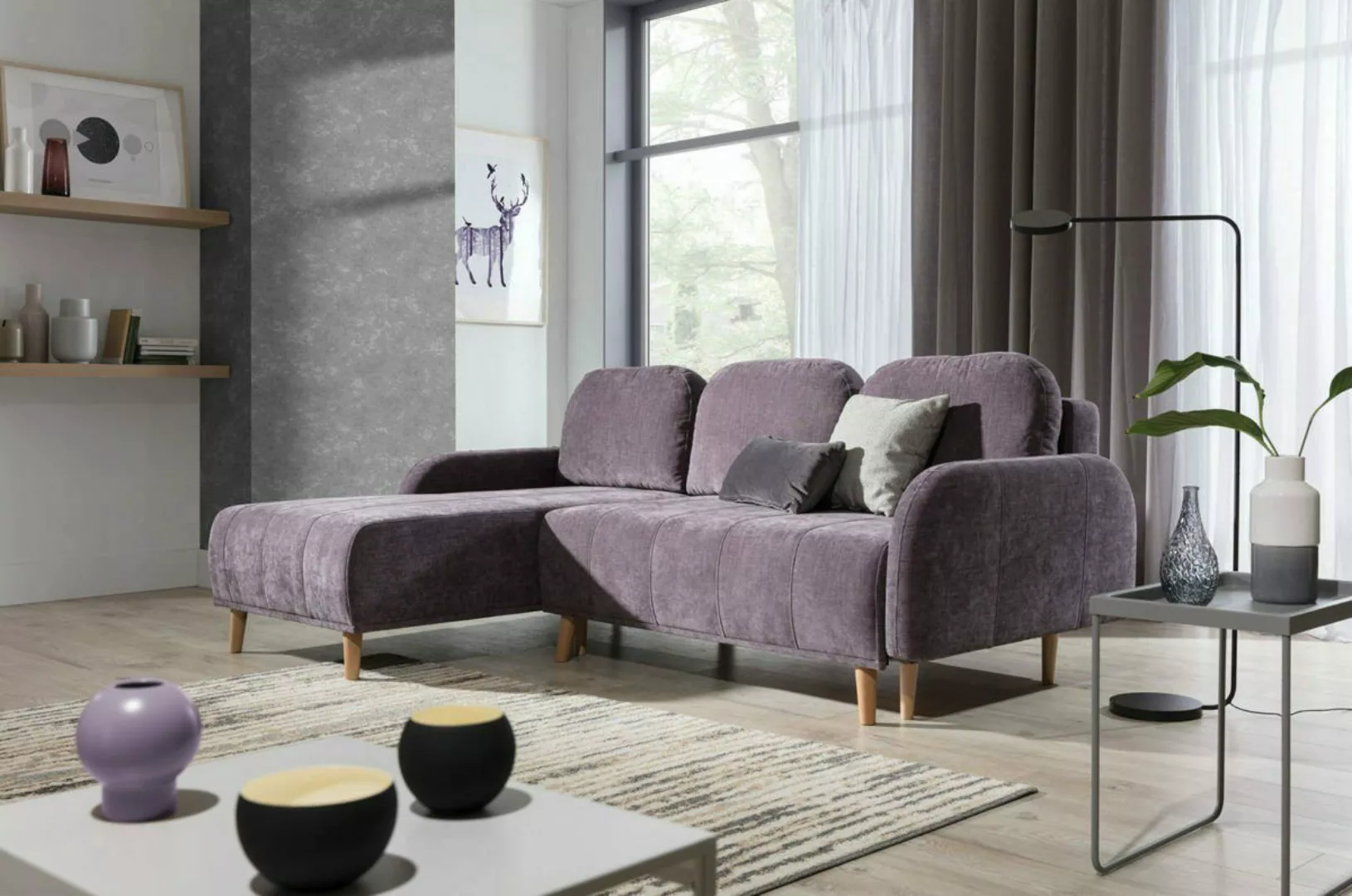 JVmoebel Ecksofa, Ecksofa Garnitur Wohnlandschaft Ecksofa Couch Schlaf Sofa günstig online kaufen