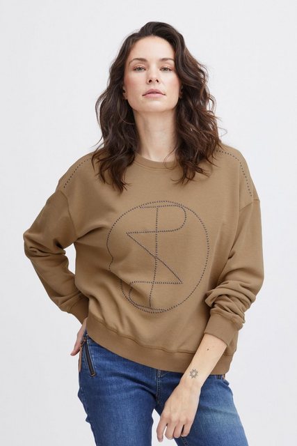 Pulz Jeans Sweatshirt PZMALLIE LS Sweatshirt cooles Sweatshirt mit Strassst günstig online kaufen