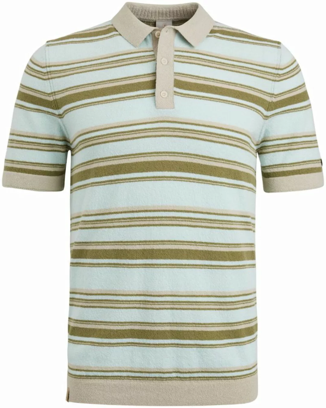 Cast Iron Polo Shirt Bouclé Hellblau - Größe S günstig online kaufen