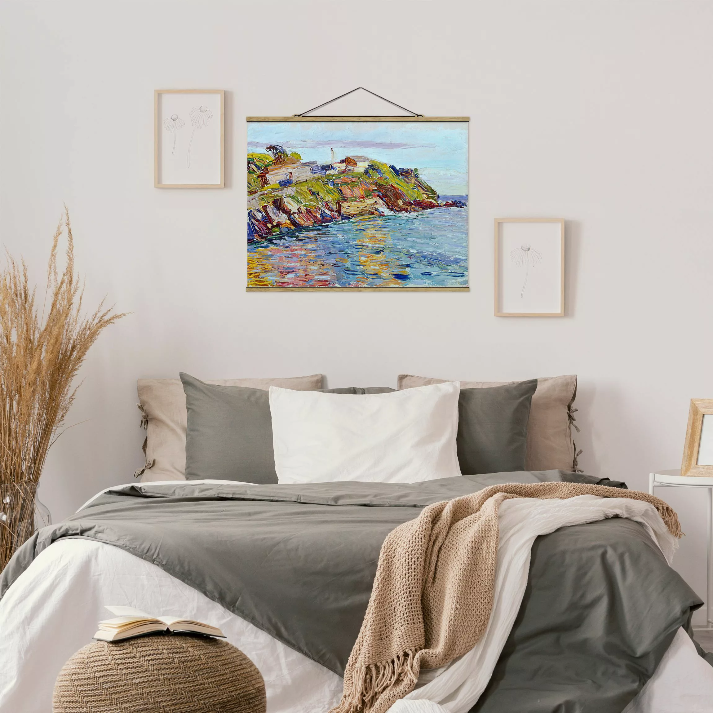 Stoffbild Abstrakt mit Posterleisten - Querformat Wassily Kandinsky - Bucht günstig online kaufen