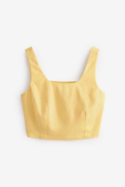 Next Crop-Top Ärmelloses Crop-Top aus Leinen (1-tlg) günstig online kaufen