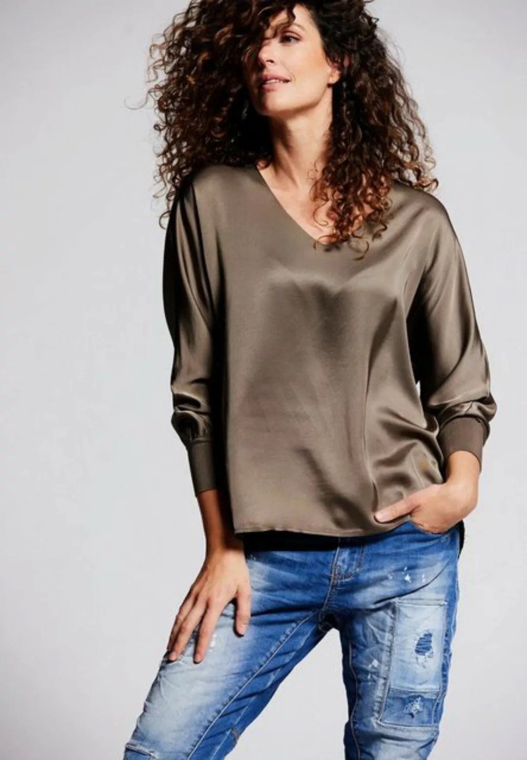 Andijamo-Fashion Satinbluse CHARMING EDELSATIN mit Seide günstig online kaufen
