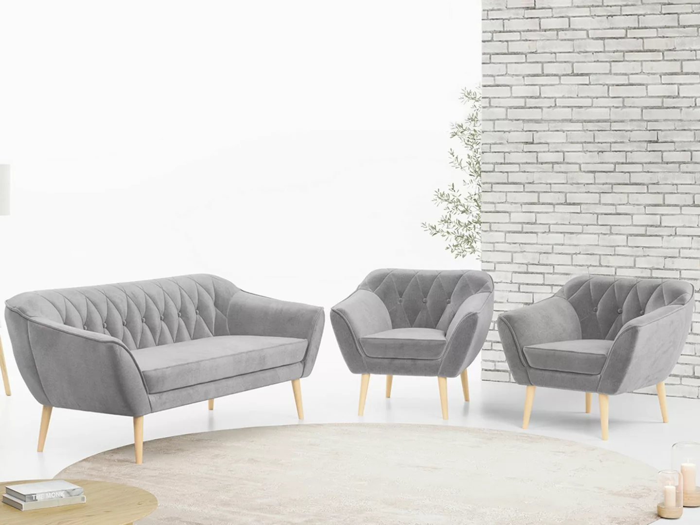 MKS MÖBEL Sofa PIRS 3 1 1, mit Relaxfunktion, Moderne Sofa Set, Skandinavis günstig online kaufen