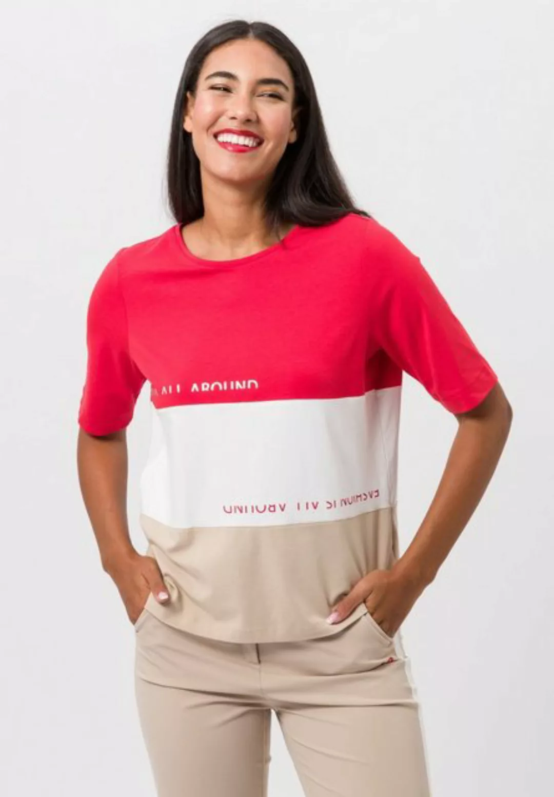 TUZZI Kurzarmshirt in Colorblocking-Optik günstig online kaufen